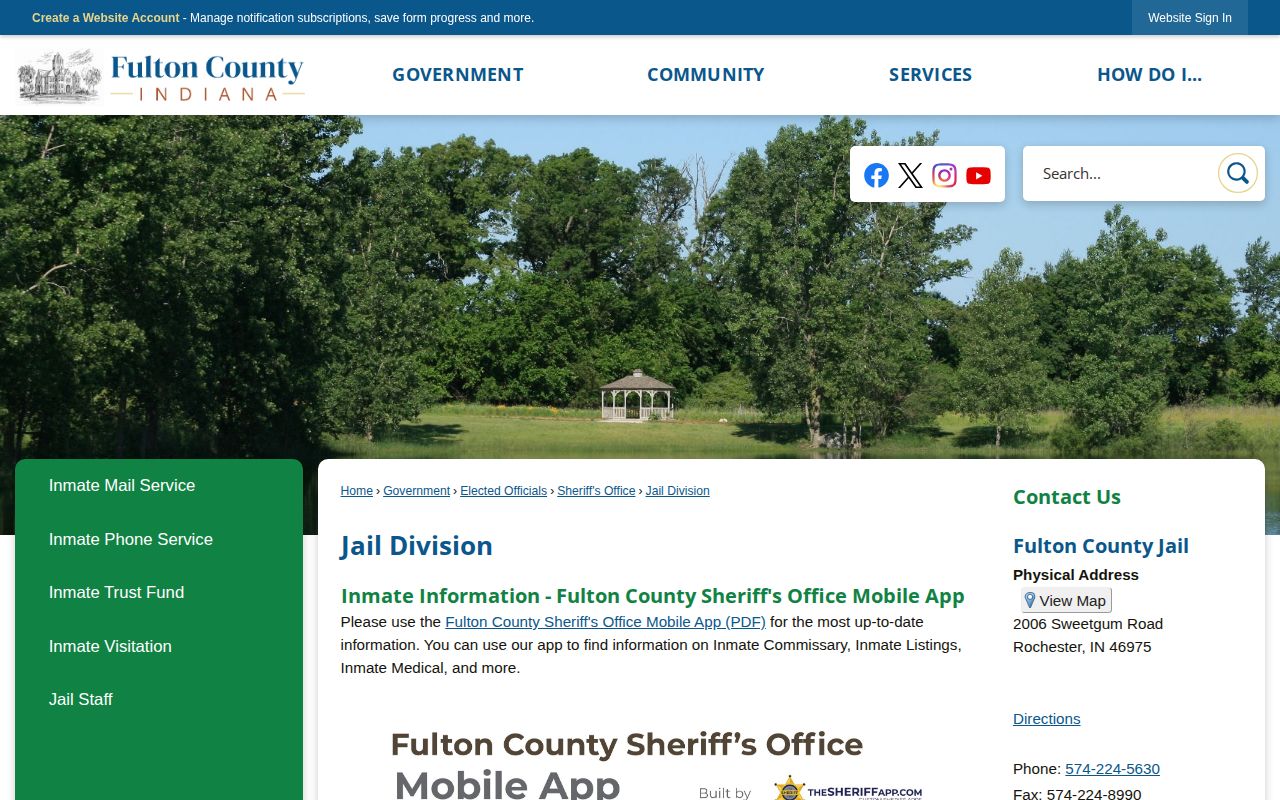Fulton County Jail inmate listing instructions